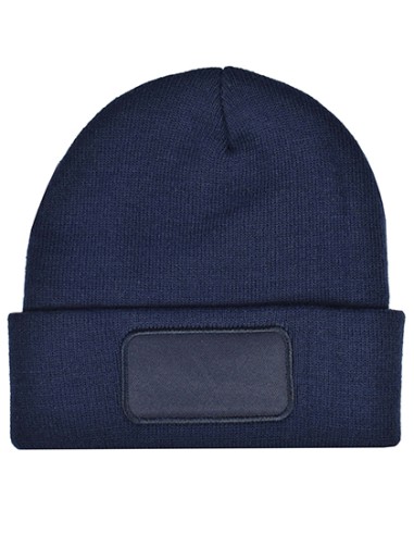 LME-1451-Knitted Hat With Patch