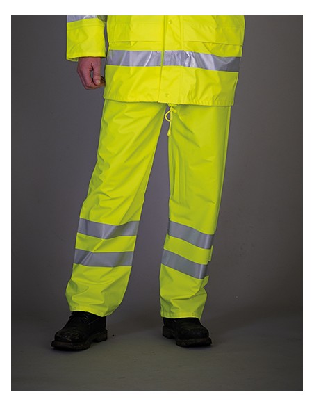 Y-HVS451-Hi-Vis Soft Flex Breathable Rain Trousers