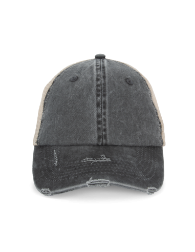 NAT-NS027-ECO-FRIENDLY UNISEX RIPPED EFFECT TRUCKER CAP