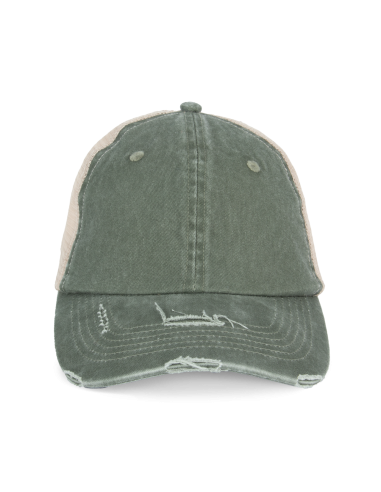 NAT-NS027-ECO-FRIENDLY UNISEX RIPPED EFFECT TRUCKER CAP