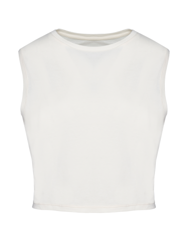 NAT-NS342-ECO-FRIENDLY LADIES’ SLEEVELESS CROP T-SHIRT