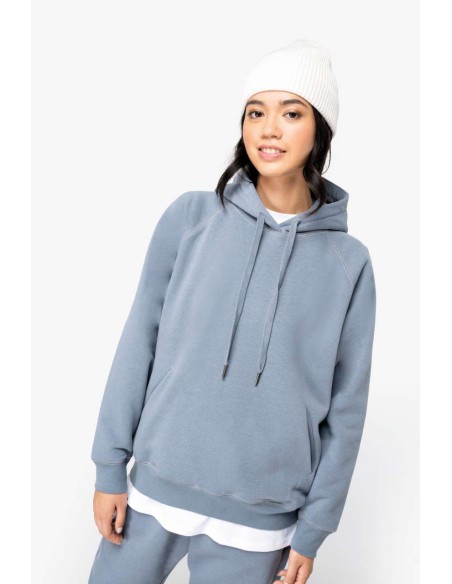 NAT-NS422-LADIES' ECO-FRIENDLY RAGLAN HOODED SWEATSHIRT