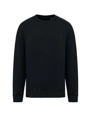 NAT-NS447-UNISEX WASHED EFFECT OVERSIZE ROUND NECK SWEATSHIRT