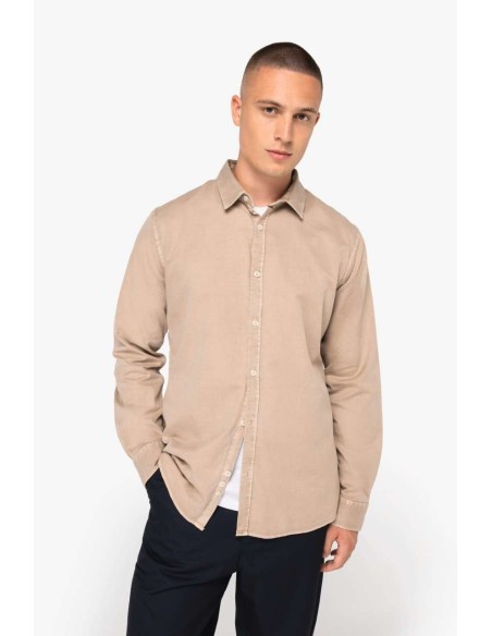 NAT-NS502-MEN'S WASHED SHIRT