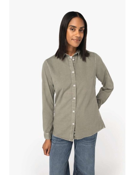 NAT-NS503-LADIES' WASHED SHIRT