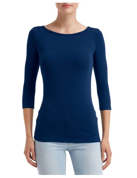 A-ANL2455-WOMEN'S STRETCH 3/4 SLEEVE TEE