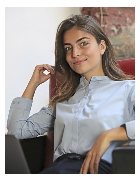NEO-03787-Womens Mao Collar Shirt Bart