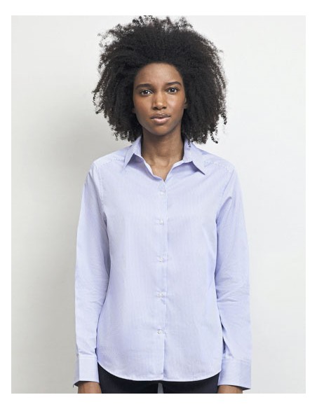 NEO-04339-Womens Easy Care Striped Shirt Baptiste