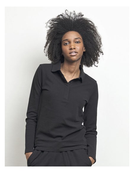NEO-04397-Womens Long Sleeve Polo Shirt Owen