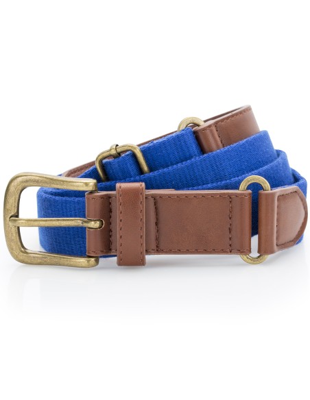 A-AQ902-Ceinture en toile et similicuir