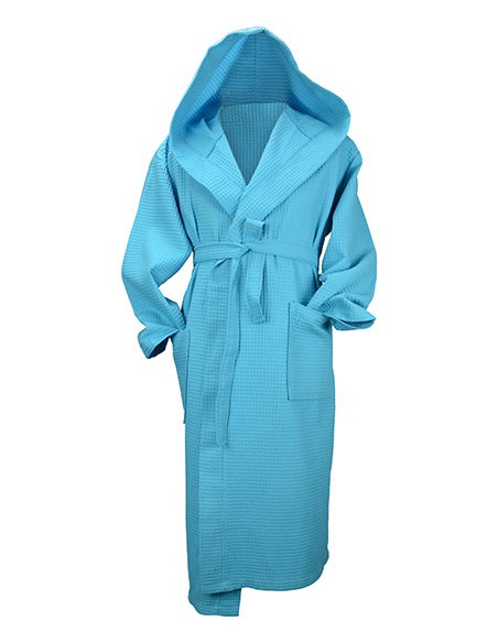 A-AR028-Robezz® Waffle Bathrobe With Hood