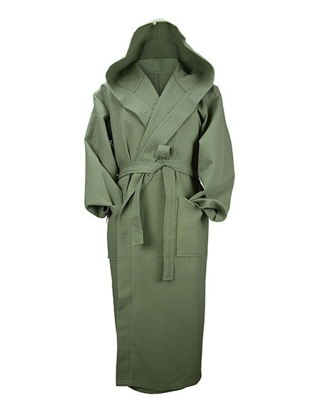 A-AR028-Robezz® Waffle Bathrobe With Hood