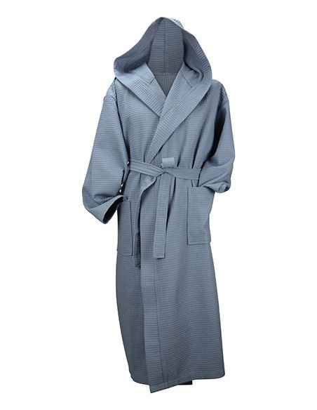 A-AR028-Robezz® Waffle Bathrobe With Hood