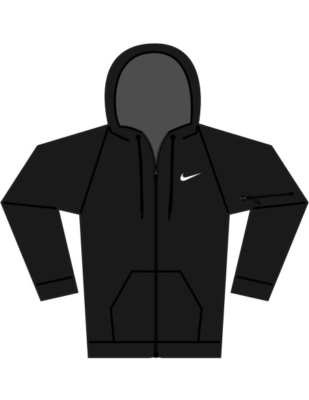 NIK-DQ4830-Sweat à capuche de fitness homme entièrement zippé Nike