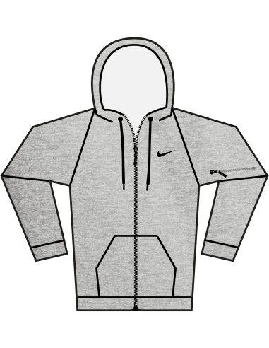 NIK-DQ4830-Sweat à capuche de fitness homme entièrement zippé Nike