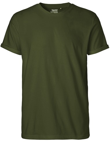 NEU-O60012-Mens Roll Up Sleeve T-Shirt