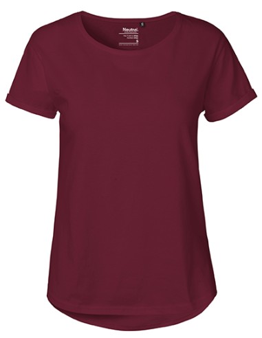NEU-O80012-Ladies Roll Up Sleeve T-Shirt