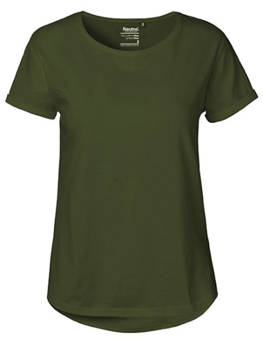 NEU-O80012-Ladies Roll Up Sleeve T-Shirt