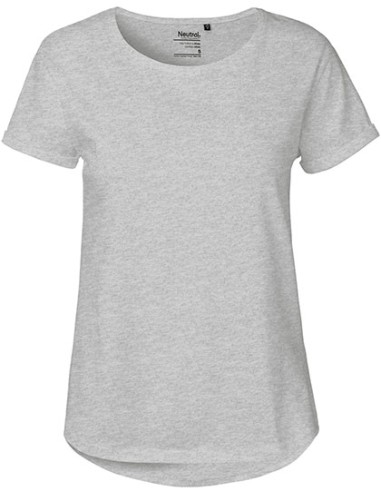 NEU-O80012-Ladies Roll Up Sleeve T-Shirt