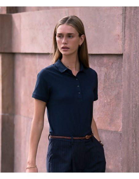 NIM-ALTA-L-Altavista - Polo de luxe en mélange de trois matières pour femme