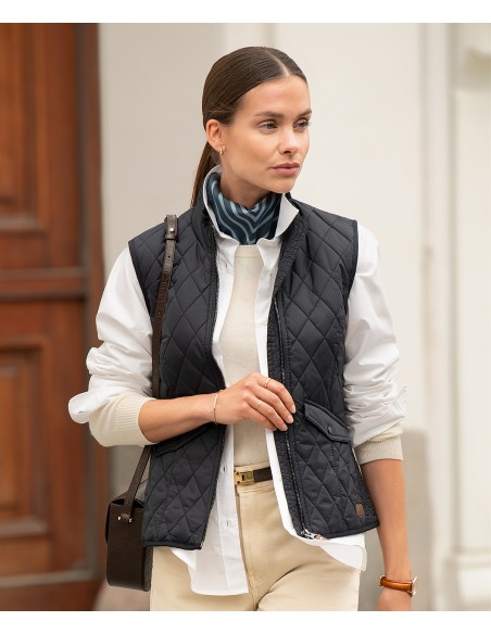 NIM-CDEN-L-Camden pour femmes - veste sans manches à matelassage en losange