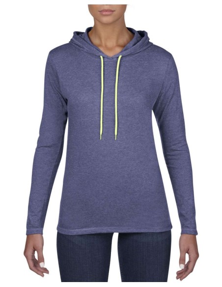 A-ANL887-WOMEN’S LIGHTWEIGHT LONG SLEEVE HOODED TEE