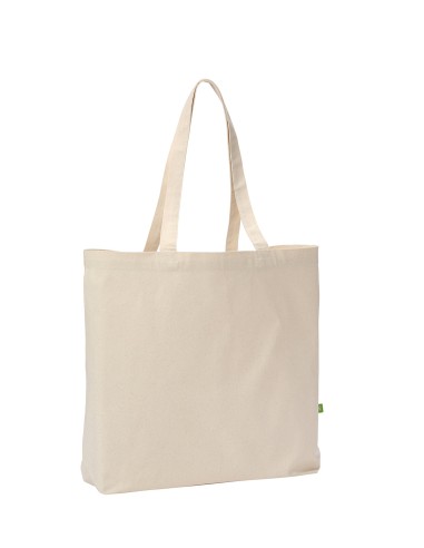 NUT-RL066-Sac cabas horizontal à fond plat en toile biologique