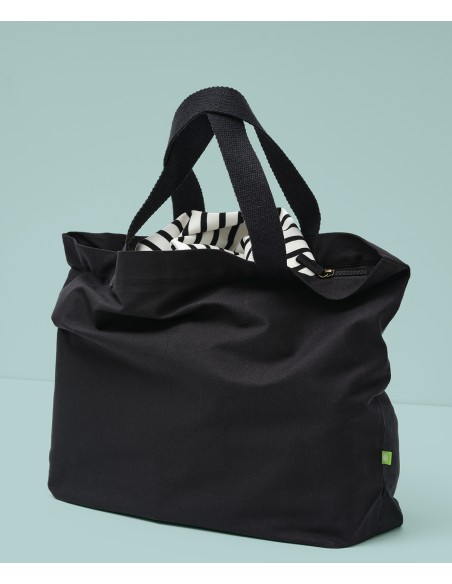 NUT-RL069-Tote bag zippé en toile biologique de qualité supérieure Elba