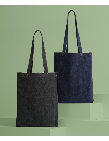 NUT-RL550-Sac cabas en jean à fond plat