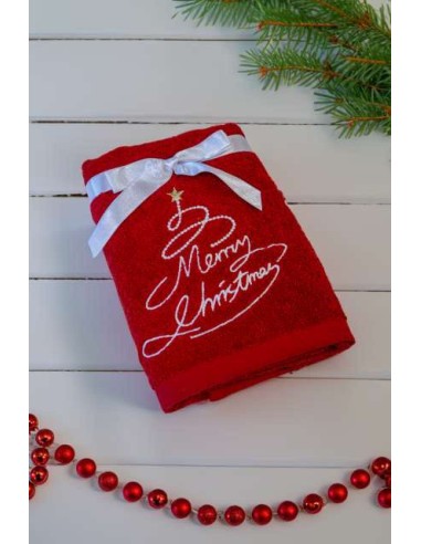 OLI-OLXMAS09-OLIMA CHRISTMAS TOWEL - MERRY CHRISTMAS
