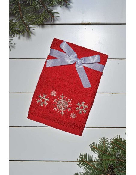 OLI-OLXMAS15-OLIMA CHRISTMAS TOWEL - SNOWFLAKES II