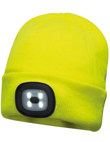 POR-B029-Bonnet Beanie avec LED rechargeable