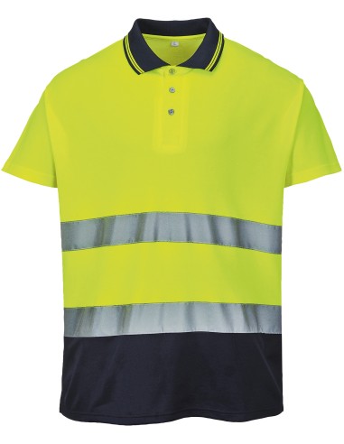 POR-S174-Polo bicolore en coton Comfort (S174)
