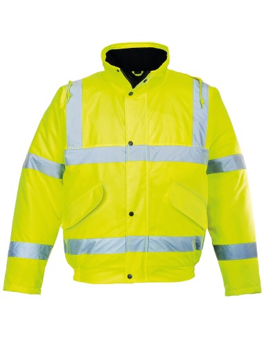 POR-S463(Yellow).S266(Yellow-Navy)-Blouson aviateur de haute visibilité
