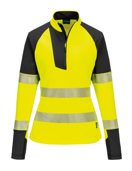 POR-T173-Sweat-shirt haute visibilité PW3 ¼ zip femme (T173)
