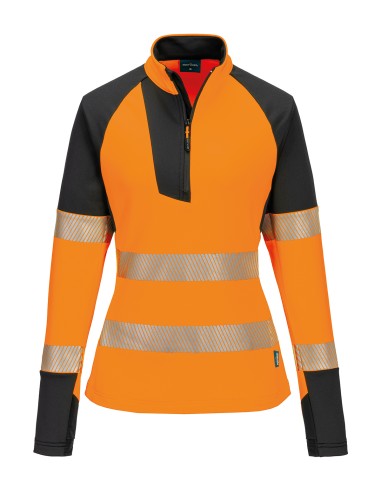 POR-T173-Sweat-shirt haute visibilité PW3 ¼ zip femme (T173)
