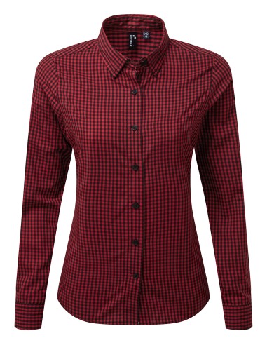 PRE-PR352-Womens Maxton Check Long Sleeve Shirt