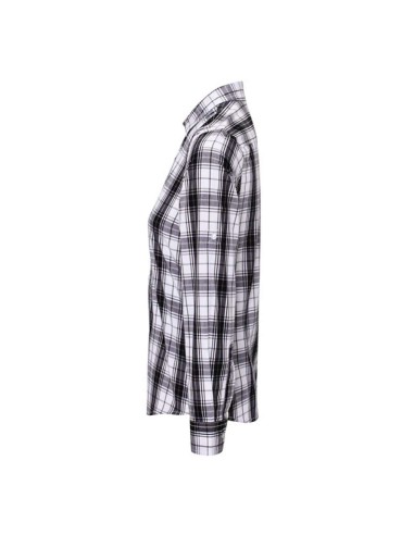 PRE-PR354-'GINMILL' CHECK - WOMEN'S LONG SLEEVE COTTON SHIRT