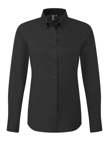 PRE-PR384-Chemisier Oxford Supreme à manches longues pour femme