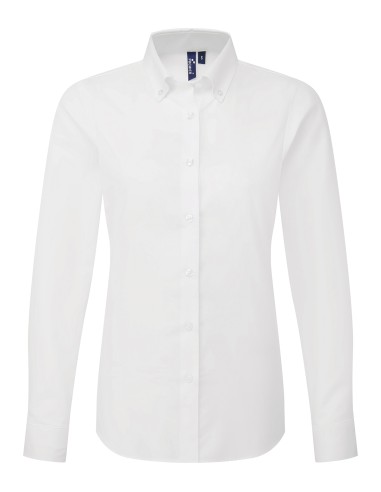 PRE-PR384-Chemisier Oxford Supreme à manches longues pour femme