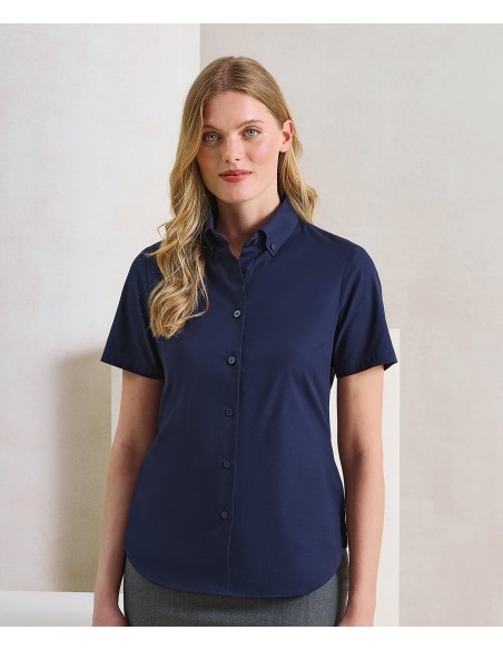 PRE-PR386-Chemisier Oxford Supreme à manches courtes pour femme