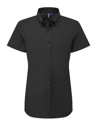 PRE-PR386-Chemisier Oxford Supreme à manches courtes pour femme