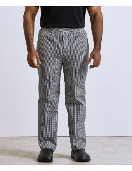 PRE-PR552-Pantalon de cuisinier taille élastique