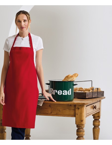 PRE-PR102-Organic Cotton Bib Apron (No Pocket)