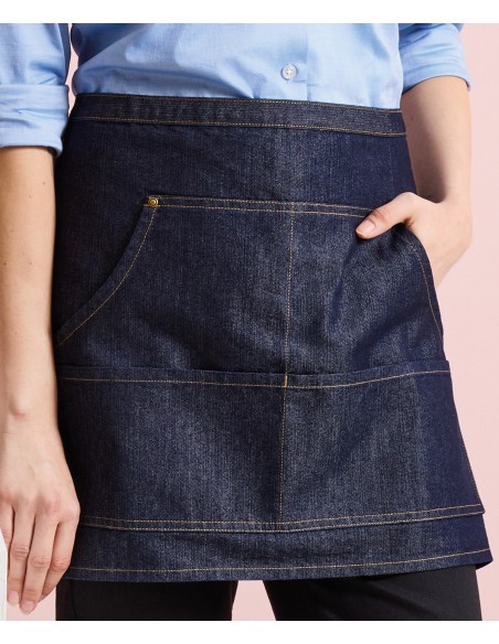 PRE-PR125-Jeans Stitch Denim Waist Apron