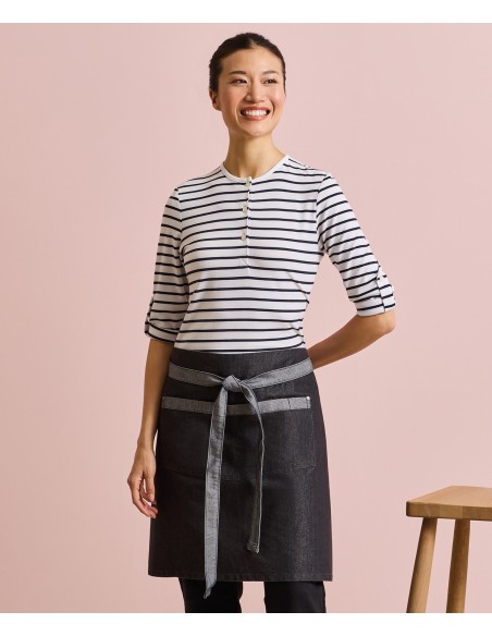 PRE-PR128-Domain Contrast Denim Waist Apron