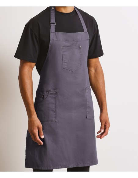 PRE-PR132-Cotton Chino Bib Apron