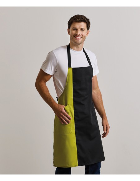 PRE-PR162-Colours Collection Contrast Bib Apron