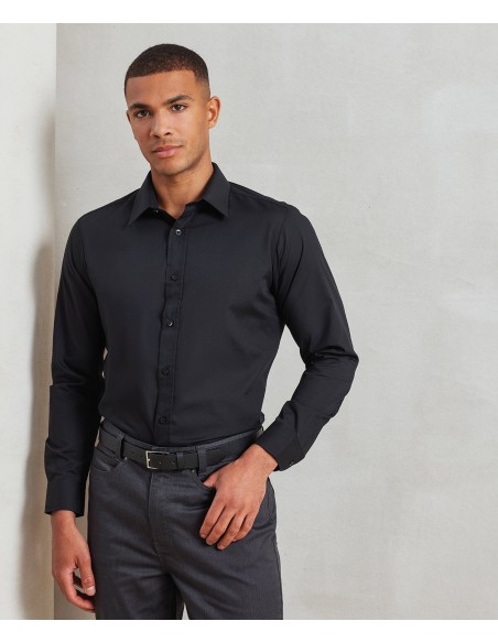 PRE-PR204-Mens Long Sleeve Fitted Poplin Shirt