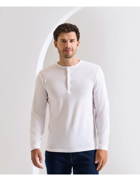 PRE-PR218-Mens Long-John Roll Sleeve Tee